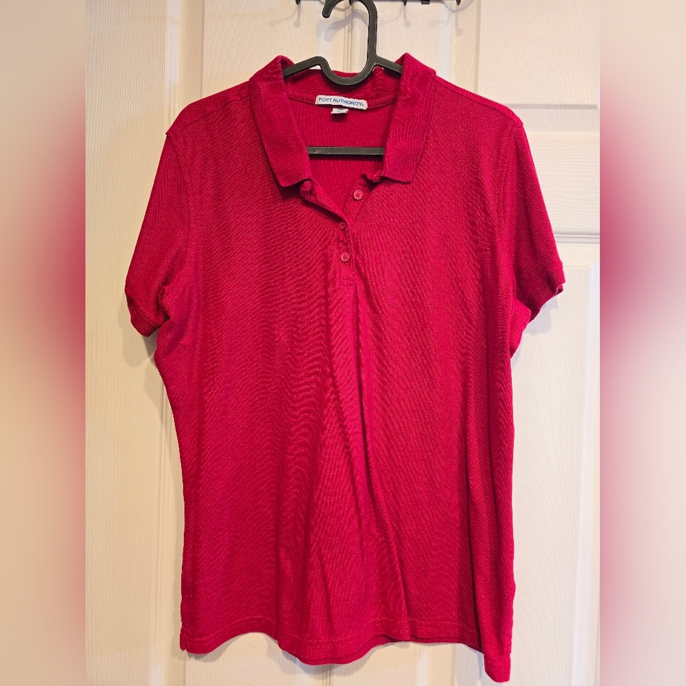 4 red polo shirts